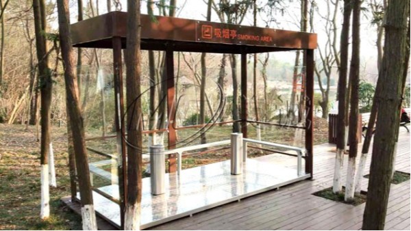 鋁型材戶外吸煙亭 鋁型材戶外吸煙亭