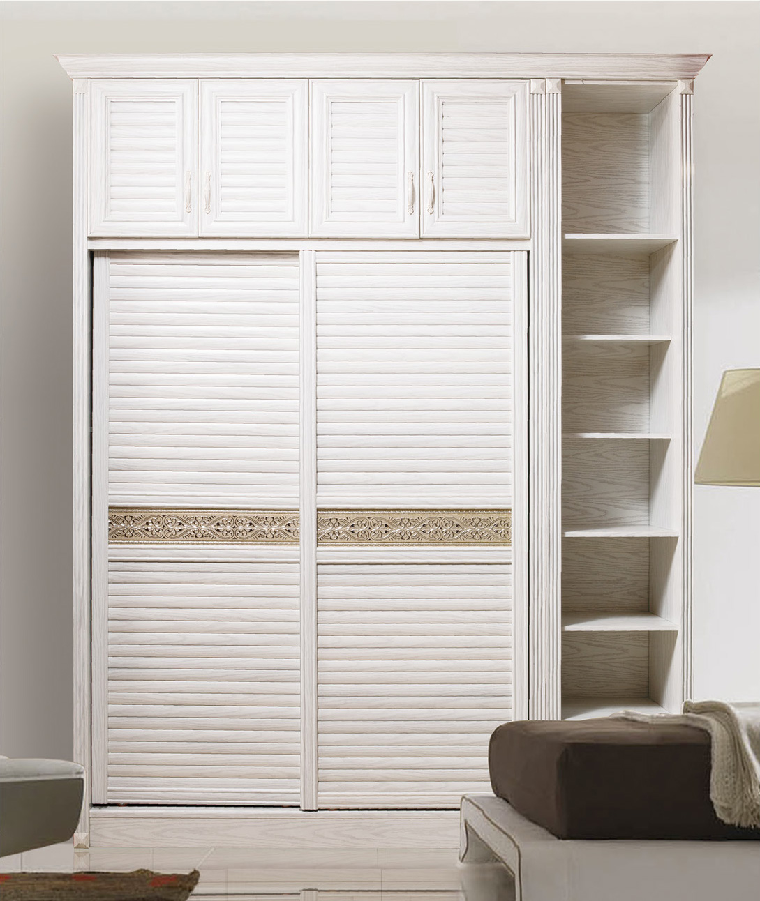 全鋁衣柜-02（風(fēng)格：簡歐；顏色：暖白）