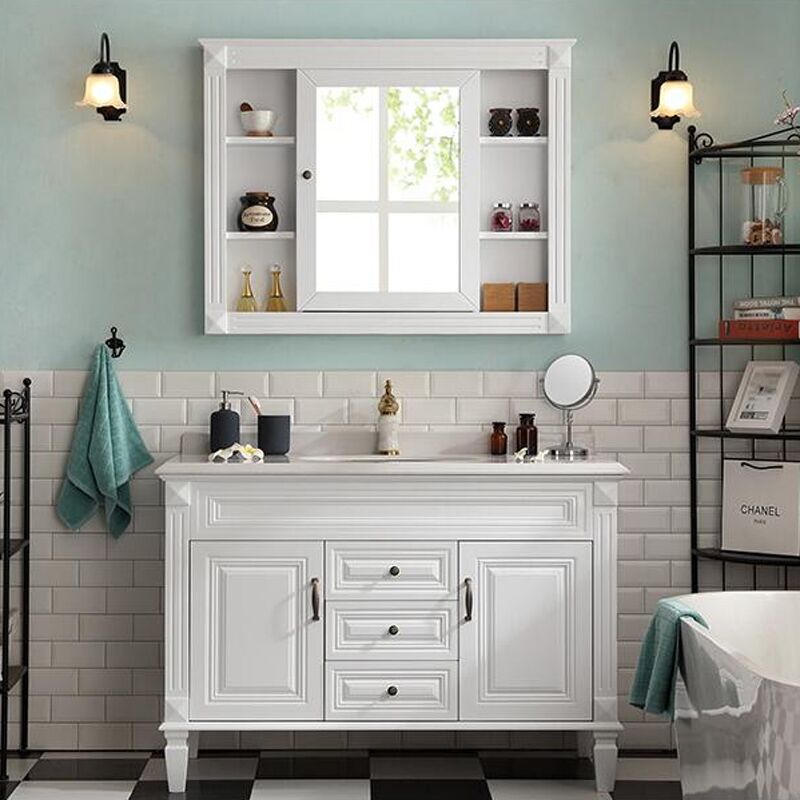 全鋁衛(wèi)浴柜-01（風格：簡歐；顏色：暖白）